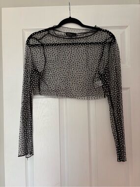 black rhinestone top